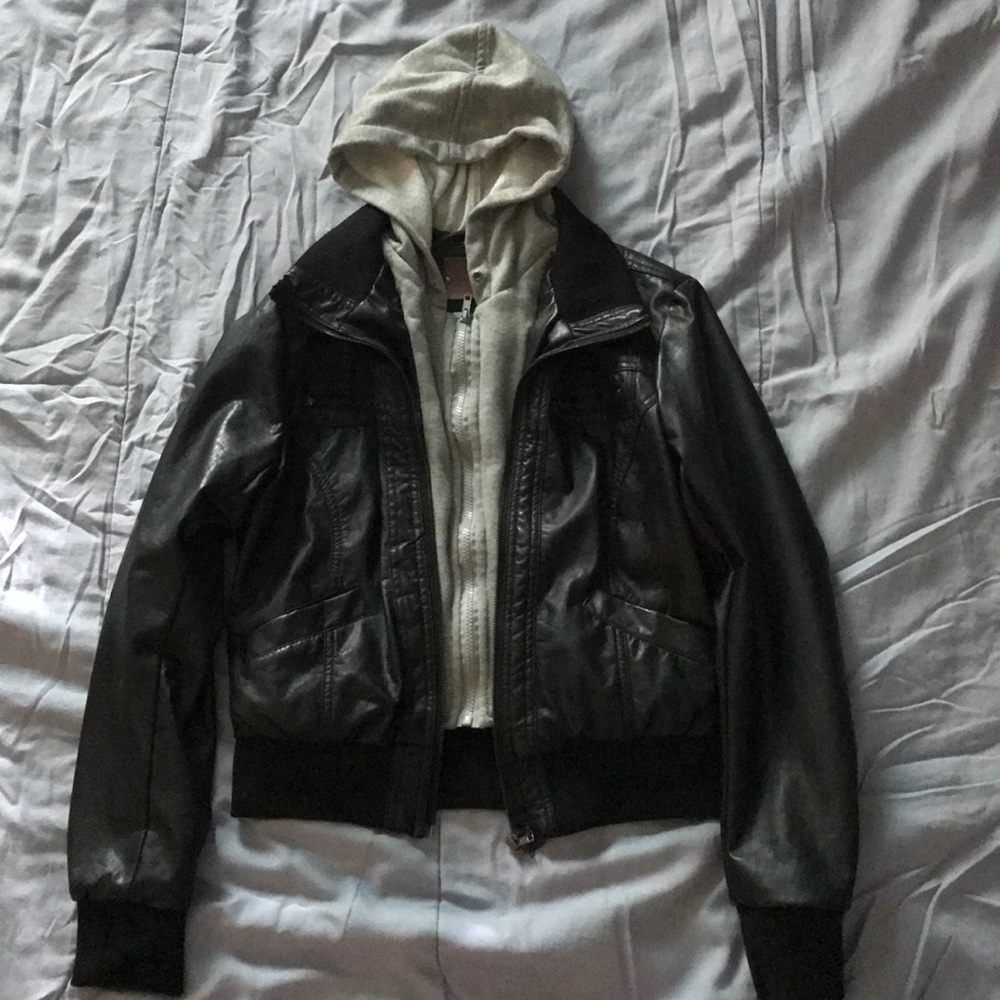 Faux leather jacket. Size large.